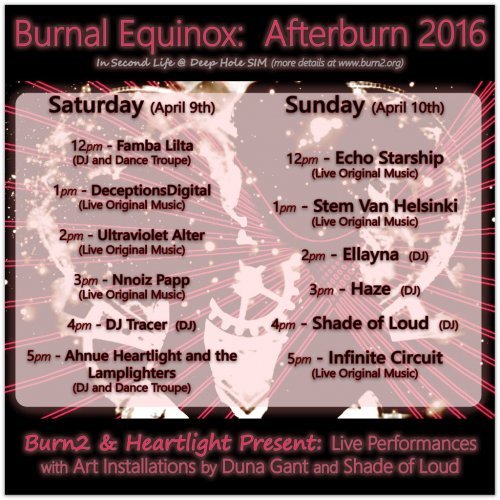 It’s Not All Over Yet…There’s Burnal Equinox Afterburn!
