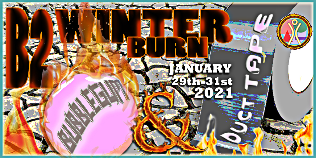 Burn2 Winter Burn 2021 poster designed by Daark Gothly