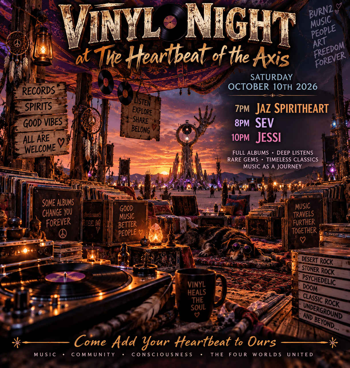 ✦ VINYL NIGHT ✦ at The Heartbeat of the Axis